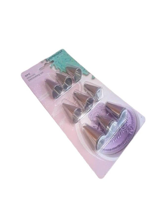 Maghya Decorating Nozzle Set - Premium Stainless Steel Icing Tips for Making Flowers, Swirls & Borders - Professional Baking Tools Kit (9 Nozzle Set) - Image 3